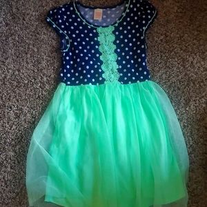 NWOT girls size 10/12 blue and green dress